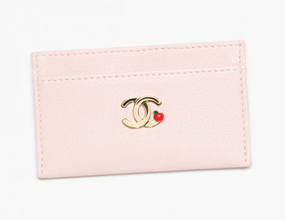 Chanel 26A Blazy Light Pink Leather Gold CC Logo Apple Credit Card Holder Wallet | eBay | eBay US
