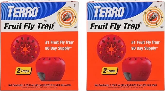 Terro Fruit Fly Trap 4 Traps + 180 Days Lure Supply | Amazon (US)