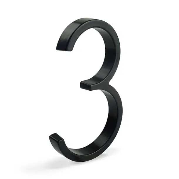 5Inch Black 5'' H Metal House Number | Wayfair North America