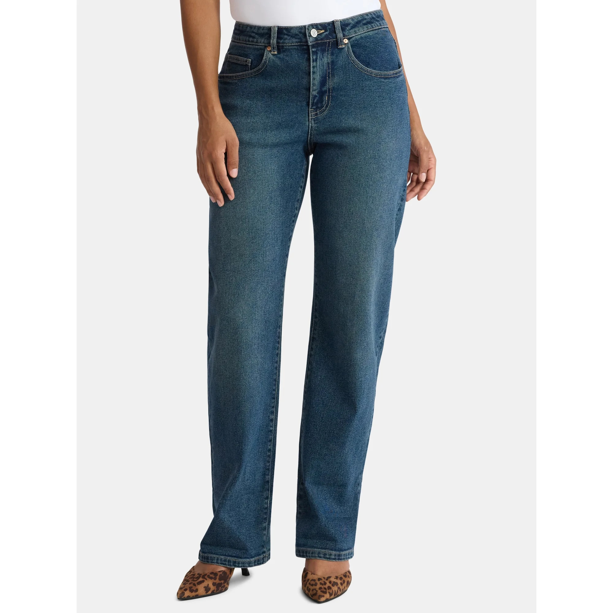 Madden NYC Women's Barrel Jeans, 28" Inseam, Sizes 00-18 | Walmart (US)