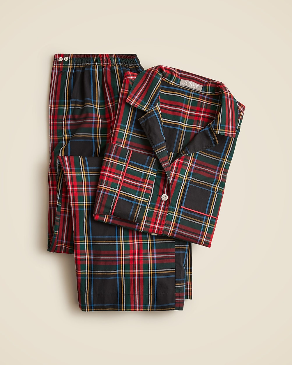 Pajama pant set in Stewart tartan cotton poplin | J. Crew US