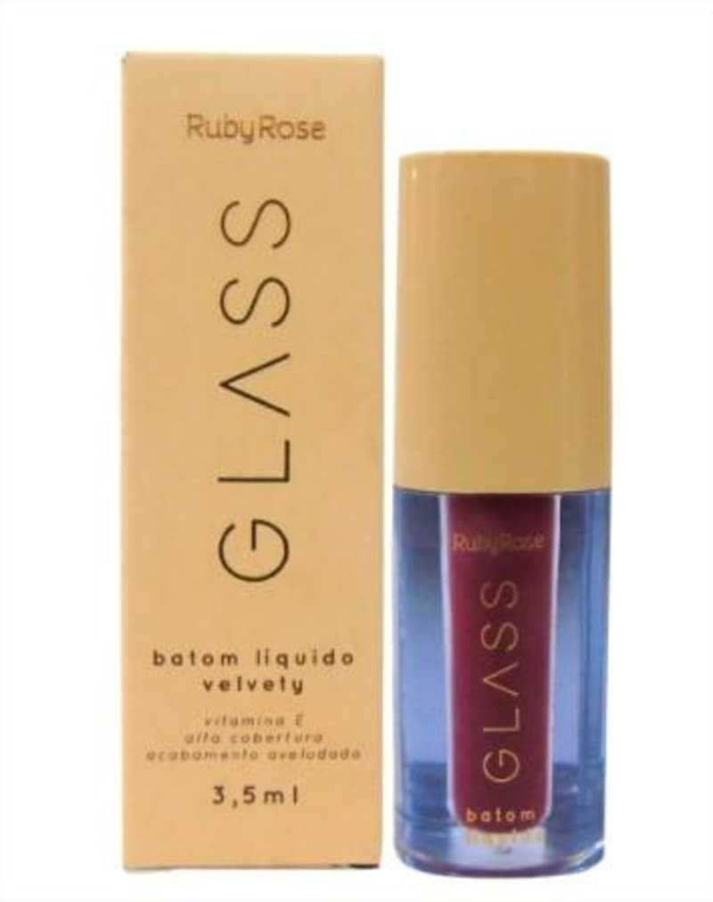 Batom Líquido Velvety Glass  Bg05- Ruby Rose | Beleza Na Web (BR)