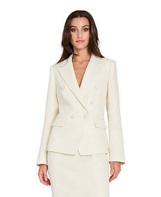 Tahari ASL Women's Peak Lapel Boucle Shimmer Blazer - Macy's | Macy's