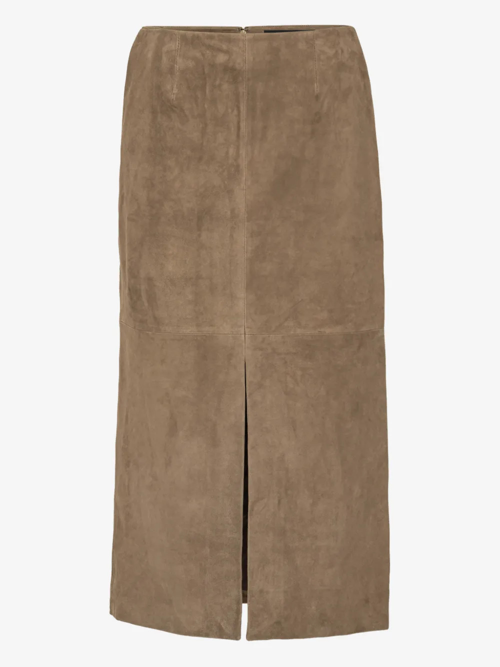ROTATE BIRGER CHRISTENSEN suede midi pencil skirt in brown | Farfetch Global