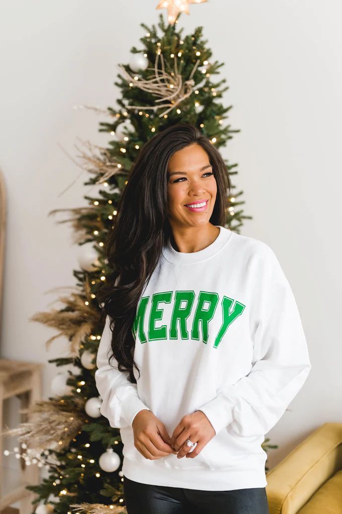 Merry Graphic Sweatshirt | She Is Boutique