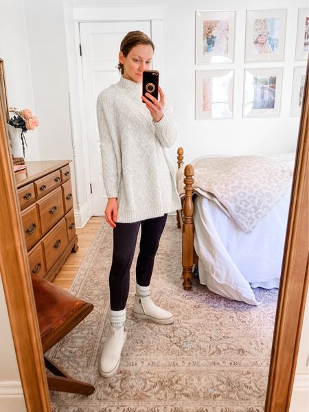 Linking my favorite sweater and leggings. 
Sweater is one size from Mer Sea. 
Size XSP Loft ponte leggings from Loft. 
Petite outfit. Winter outfit. Neutral outfit  

#LTKfindsunder50 #LTKSeasonal #LTKstyletip