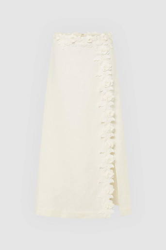 Rosebud Lace Skirt - Soft Cream | | Oroton