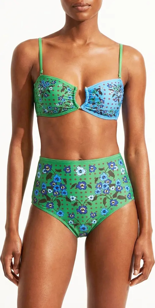 Polka Bloom Reversible Bandeau Top | Nordstrom