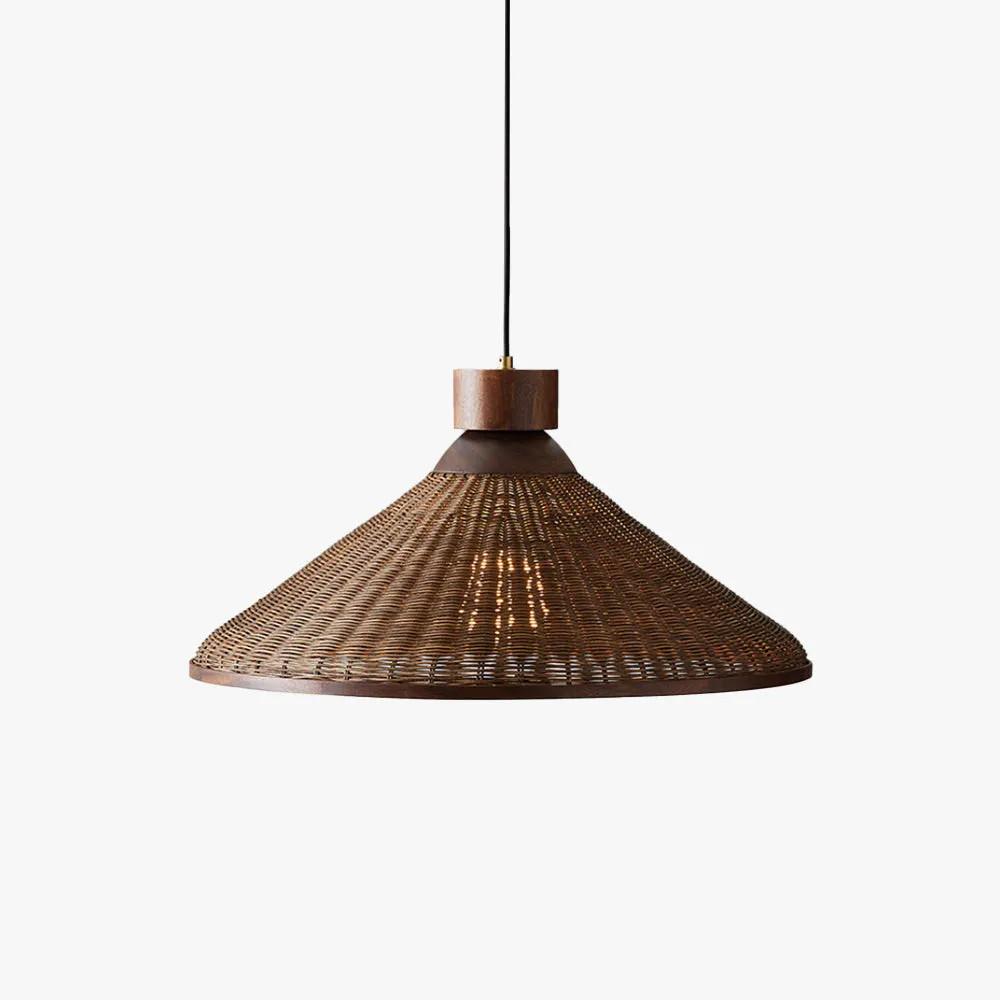 Alessio Retro Design LED Pendant / Ceiling Light Rattan Living Room | Lassola US
