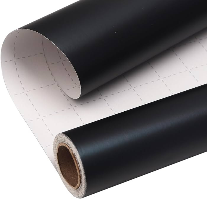 Ribbli Black Metallic Wrapping Paper Matte Black Solid Color Paper Perfect for Birthday Christmas... | Amazon (US)