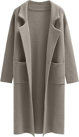 ANRABESS Women's Open Front Coatigan Jackets Long Knit Cardigan Sweaters 2024 Fall Fashion Sweate... | Amazon (US)