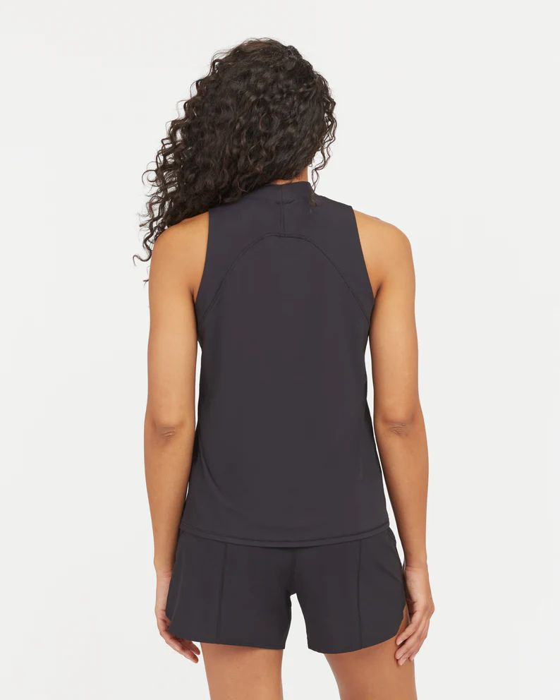 Go Lightly Ribbed Mock Neck Tank | Spanx