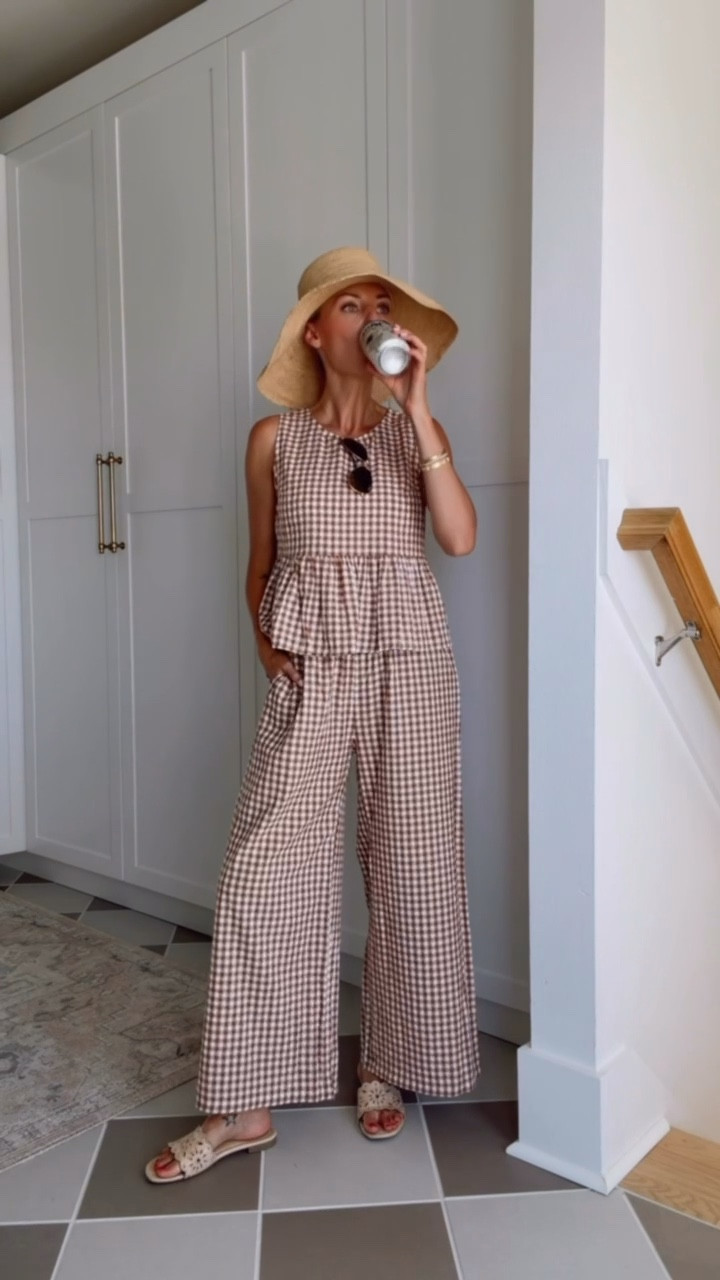 This gingham Amazon set I have been so impressed with! You also could easily style these pieces separately! Wearing size M!

Loverly Grey, Amazon, matching set, summer outfit, gingham set

#LTKSeasonal