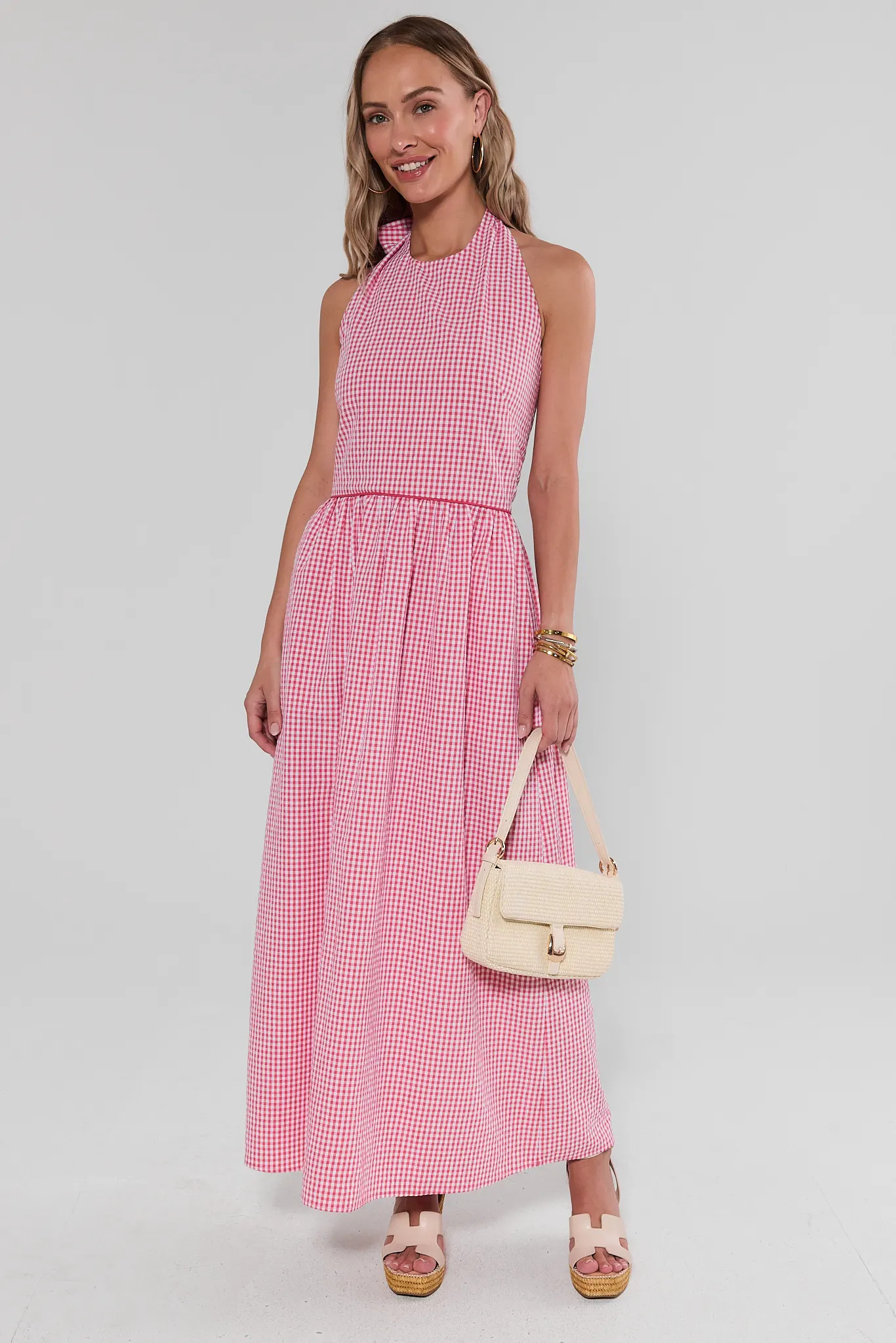 Red Gingham Maxi Dress | Avara