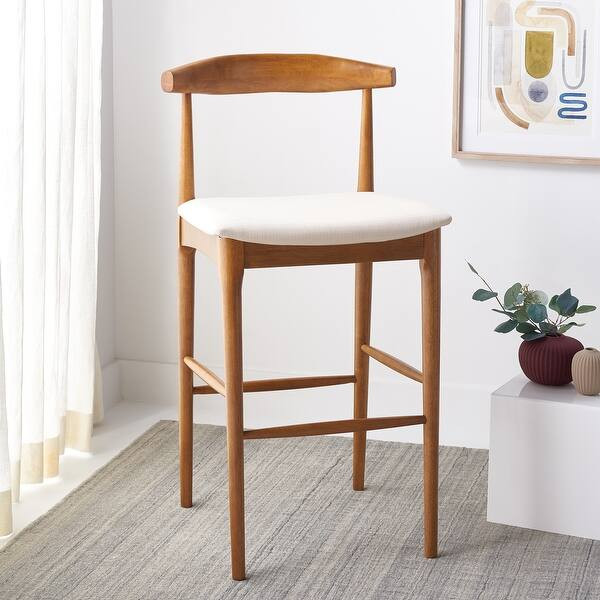 SAFAVIEH Lionel Retro 30-inch Bar Stool - 22 in. W x 21 in. D x 42 in. H - Overstock - 36978371 | Bed Bath & Beyond