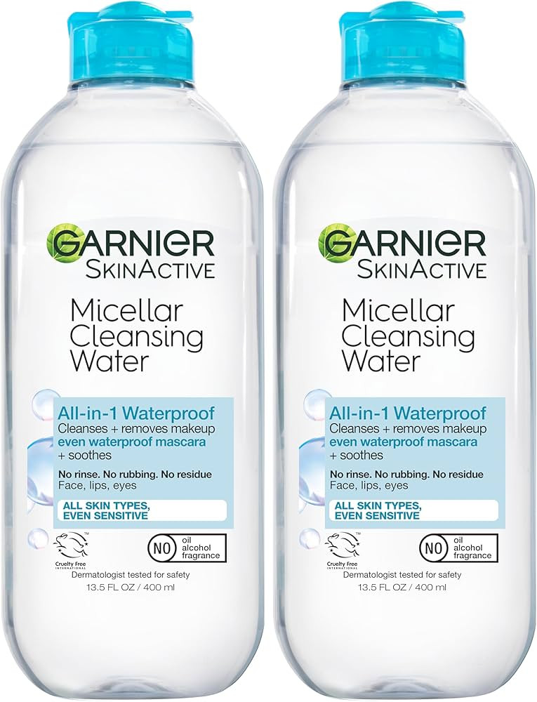 Garnier Micellar Water for Waterproof Makeup, Hydrating Facial Cleanser & Makeup Remover, Suitabl... | Amazon (US)