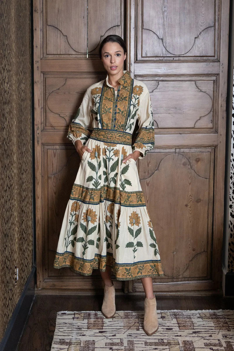 Sue Sartor Flounce™️ | Olive / Honey Dahlia Garden | SUE SARTOR