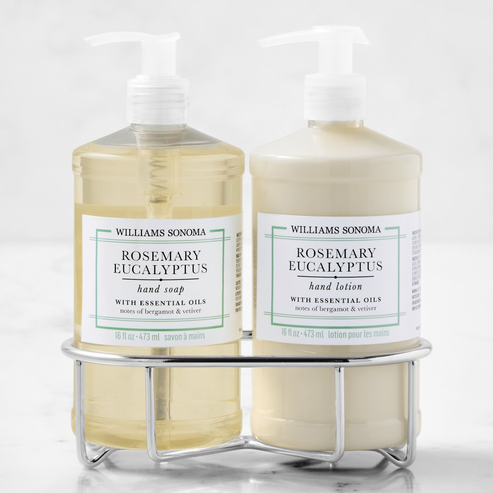 Williams Sonoma Rosemary Eucalyptus Hand Soap & Lotion 3-Piece Set | Williams-Sonoma