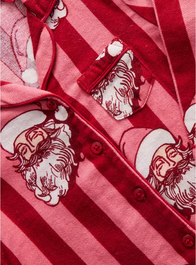 Matching Family Kids' Christmas Santa Pink Striped Pyjamas 3-6 months | Tu Clothing