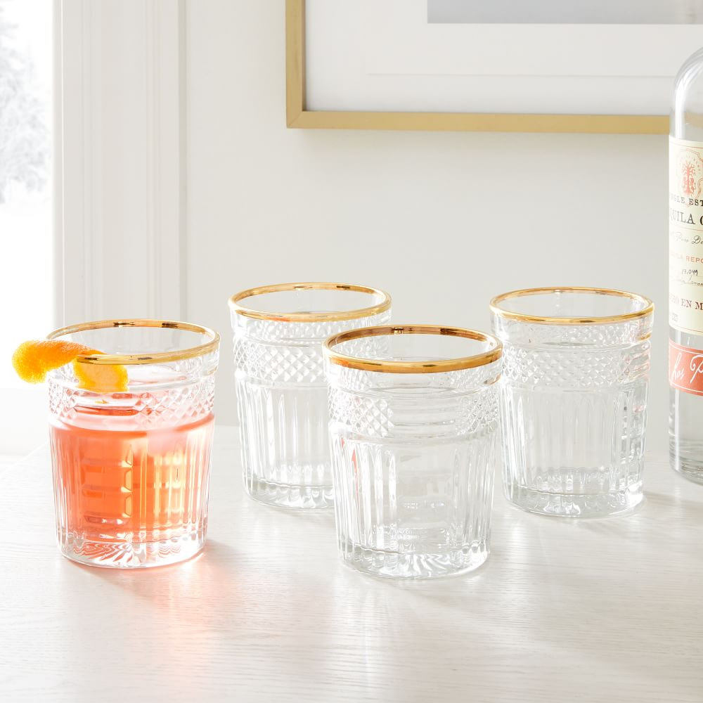 Radiant Cut Glassware (Set of 4) | West Elm (US)