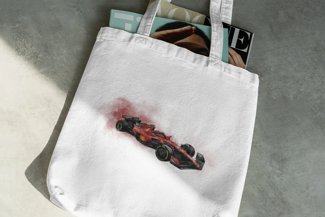 Formula One Tote Bag Ferrari F1 Merch Charles Leclerc and Carlos Sainz - Etsy | Etsy (US)