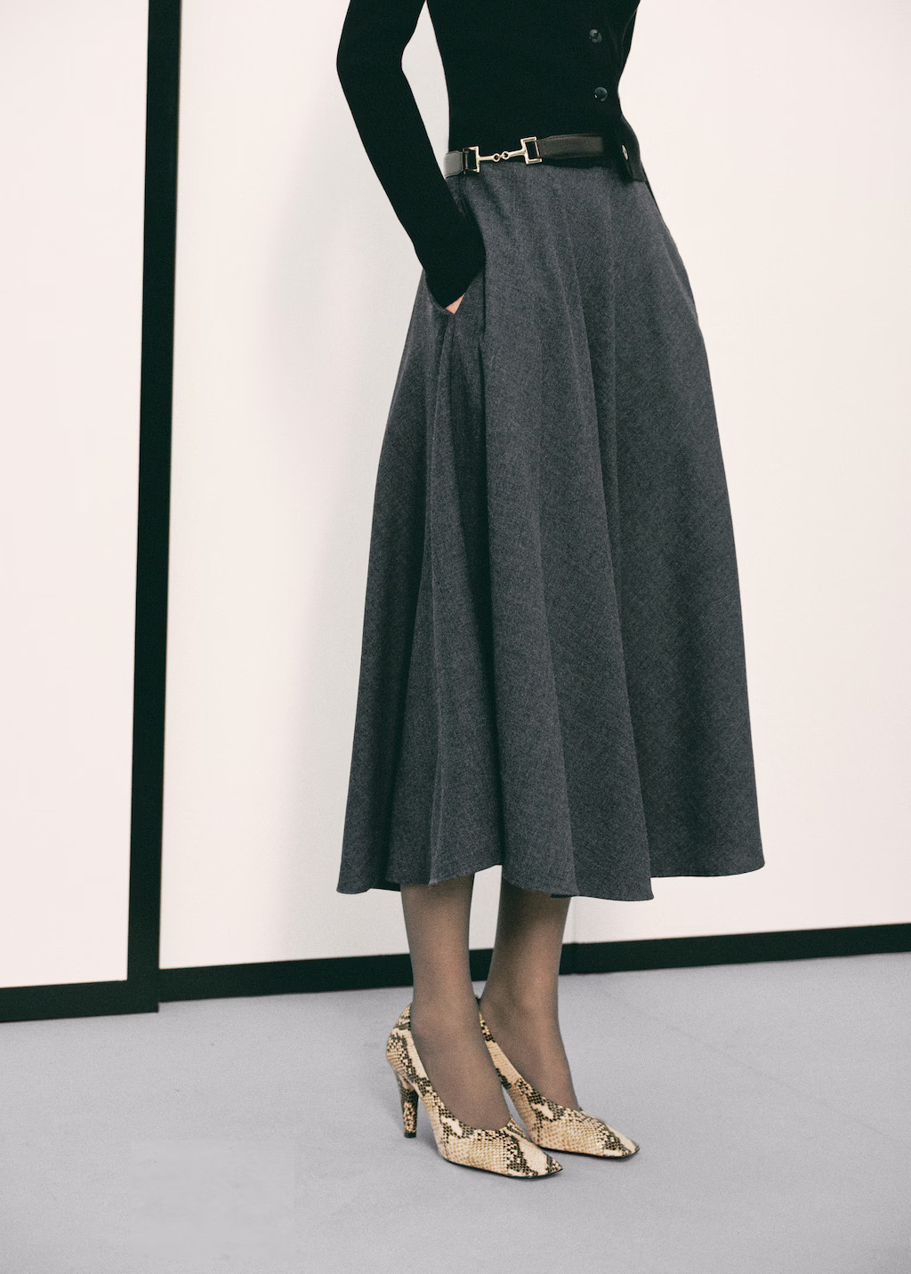A-line wool blend skirt | Mango (US/MX/AU)