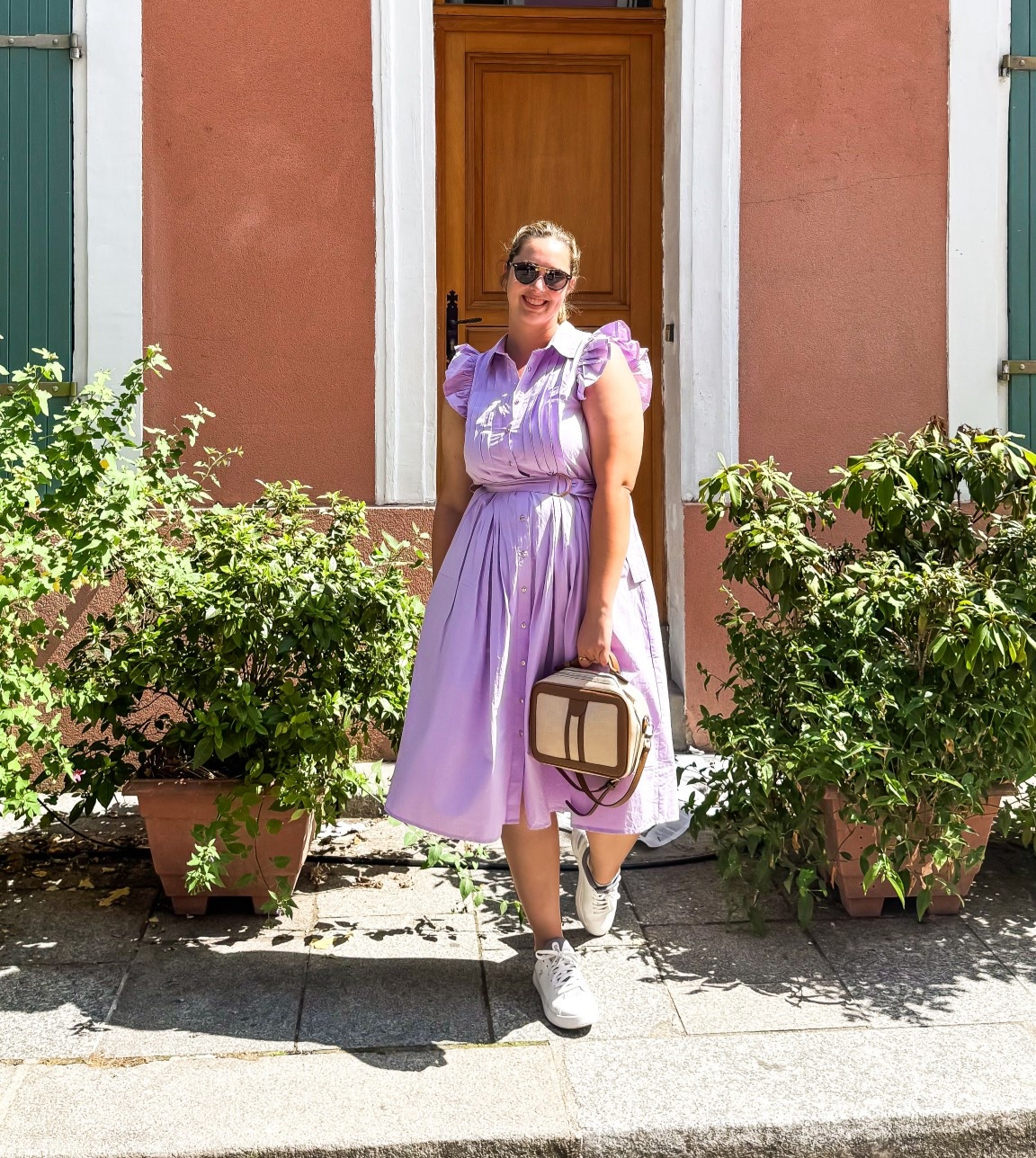 Paris day 4 outfit - Amazon midi pleated button down dress - size large, on Roger white sneakers (size 9 1/2), Amazon crossbody RSID safe bag

Midsize, size 10-12, casual outfit, effortless outfit, Amazon finds, feminine style, classic style, affordable outfit, European outfit inspo 

#LTKMidsize #LTKFindsUnder100 #LTKSeasonal