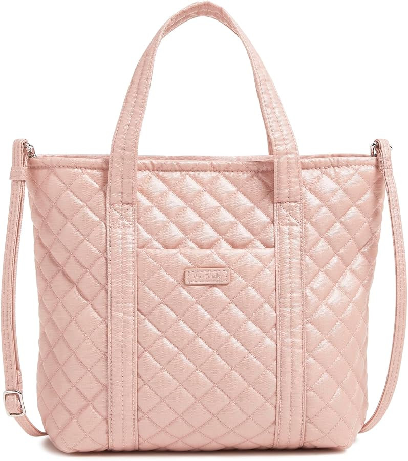 Vera Bradley Cotton Mini Vera Tote Bag, Rose Quartz | Amazon (US)