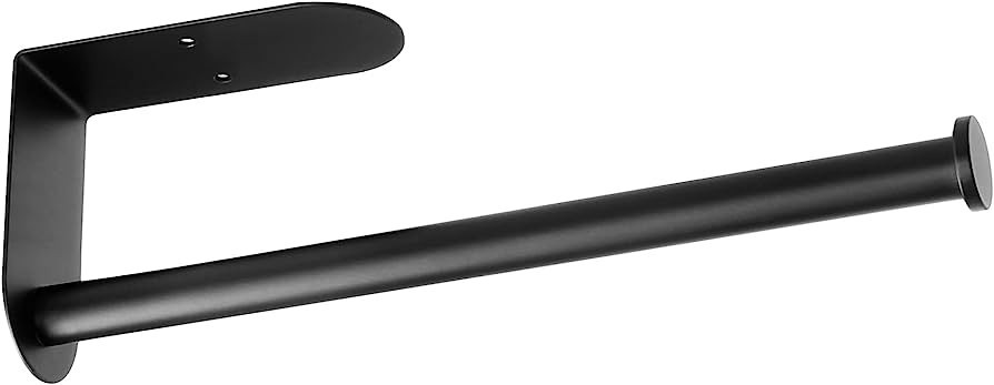 Black Paper Towel Holder Under Cabinet, OBODING, Self Adhesive or Drilling, Paper Towel Holder Wa... | Amazon (US)