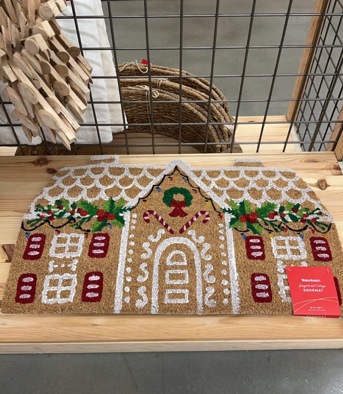 Red and Green Holiday Gingerbread Cottage Coir Doormat

#LTKHome #LTKSeasonal #LTKHoliday