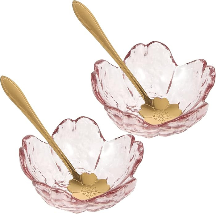 Beaupretty Pink Face Mask 2 Sets Facial Masks Mixing Bowls Shaped Bowls with Metal Spoons Essenti... | Amazon (US)