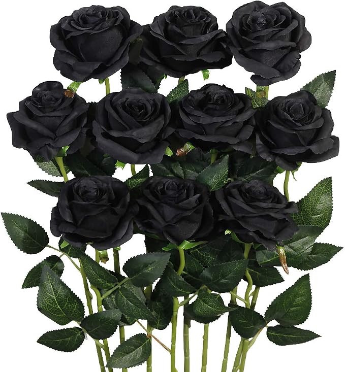 Luyue 10PCS Artificial Roses Flower with Stems Slik Fake Flowers Bouquet Realistic Long Stem Faux... | Amazon (US)