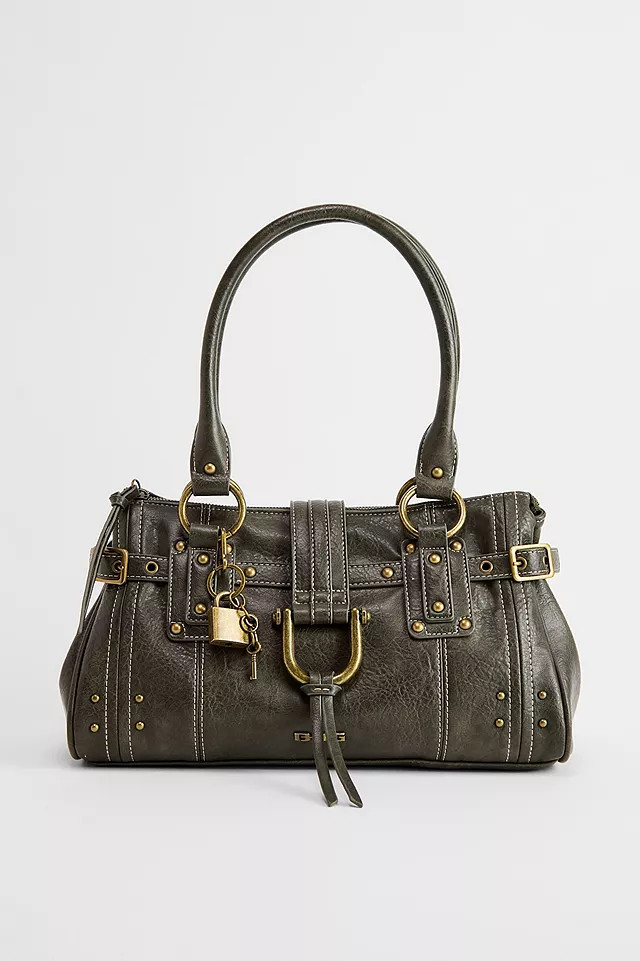 BDG Karlie Lock Shoulder Bag - Khaki at Urban Outfitters | Urban Outfitters UK