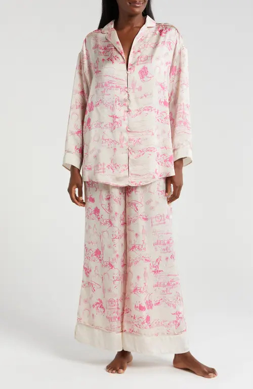 Free People Dreamy Days Print Pajamas in Tea Combo at Nordstrom, Size Medium | Nordstrom