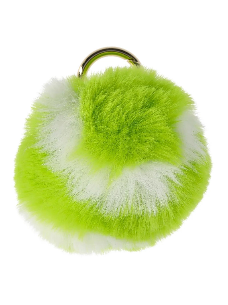 No Boundaries Women's Tennis Ball Pom Pom Bag Charm, Green | Walmart (US)