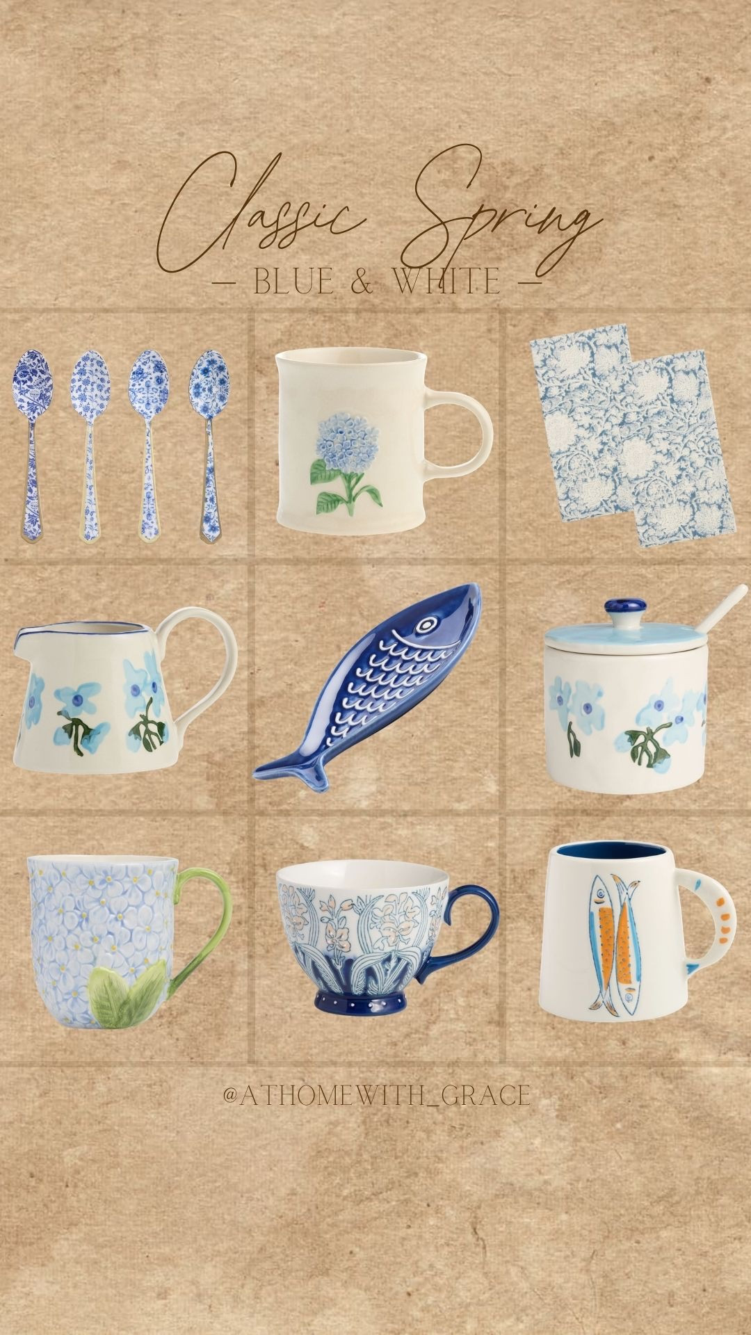 Classic blue and white spring and summer kitchenware. Drinkware. Mugs. Toile print. Traditional interior style  

#LTKSeasonal #LTKHome #LTKfoodie
