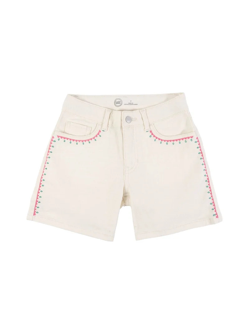 Wonder Nation Girls Baggy Denim Shorts, Size 5-18 | Walmart (US)