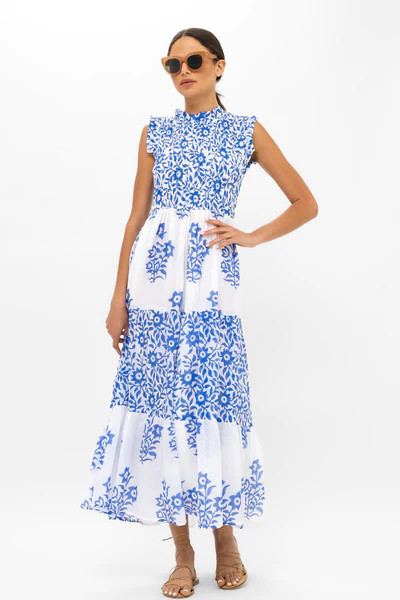 Sleeveless Smocked Maxi- Jakarta Peri | Oliphant Design