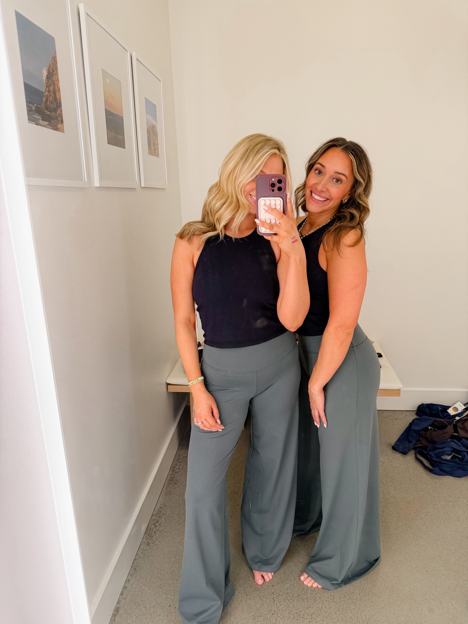 Love this workout tank (with a built in bra!) and flared leggings from @Vuori US I’m in a M/M Genna is S/S

#LTKootd #LTKActive #LTKfitnessgoals