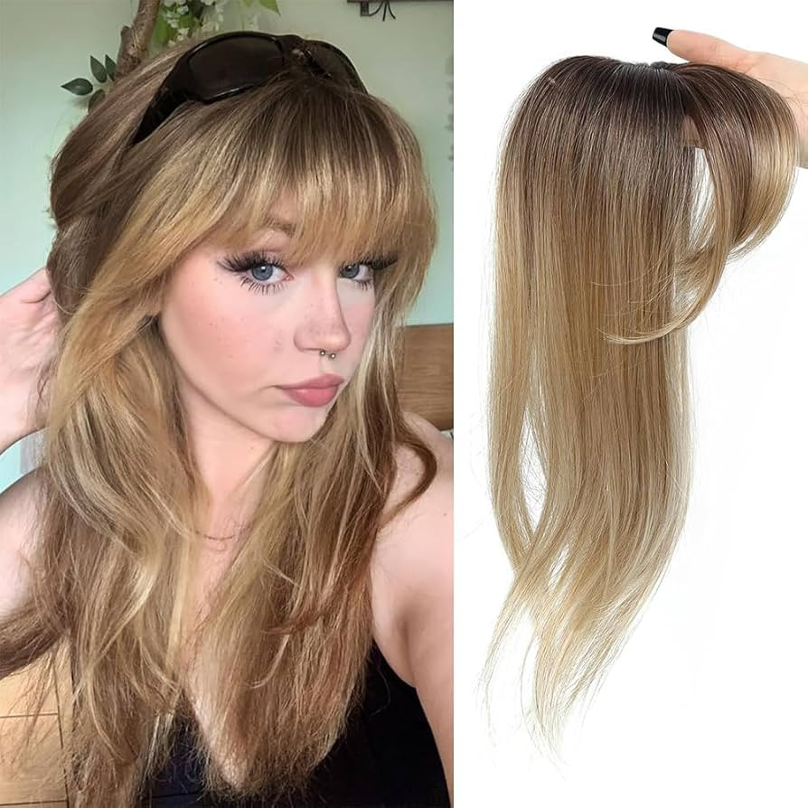 Clip in Fringe 360°Cover Fake Fringe Clip in Hair Bangs for Women Synthetic Wispy Extensions wit... | Amazon (UK)
