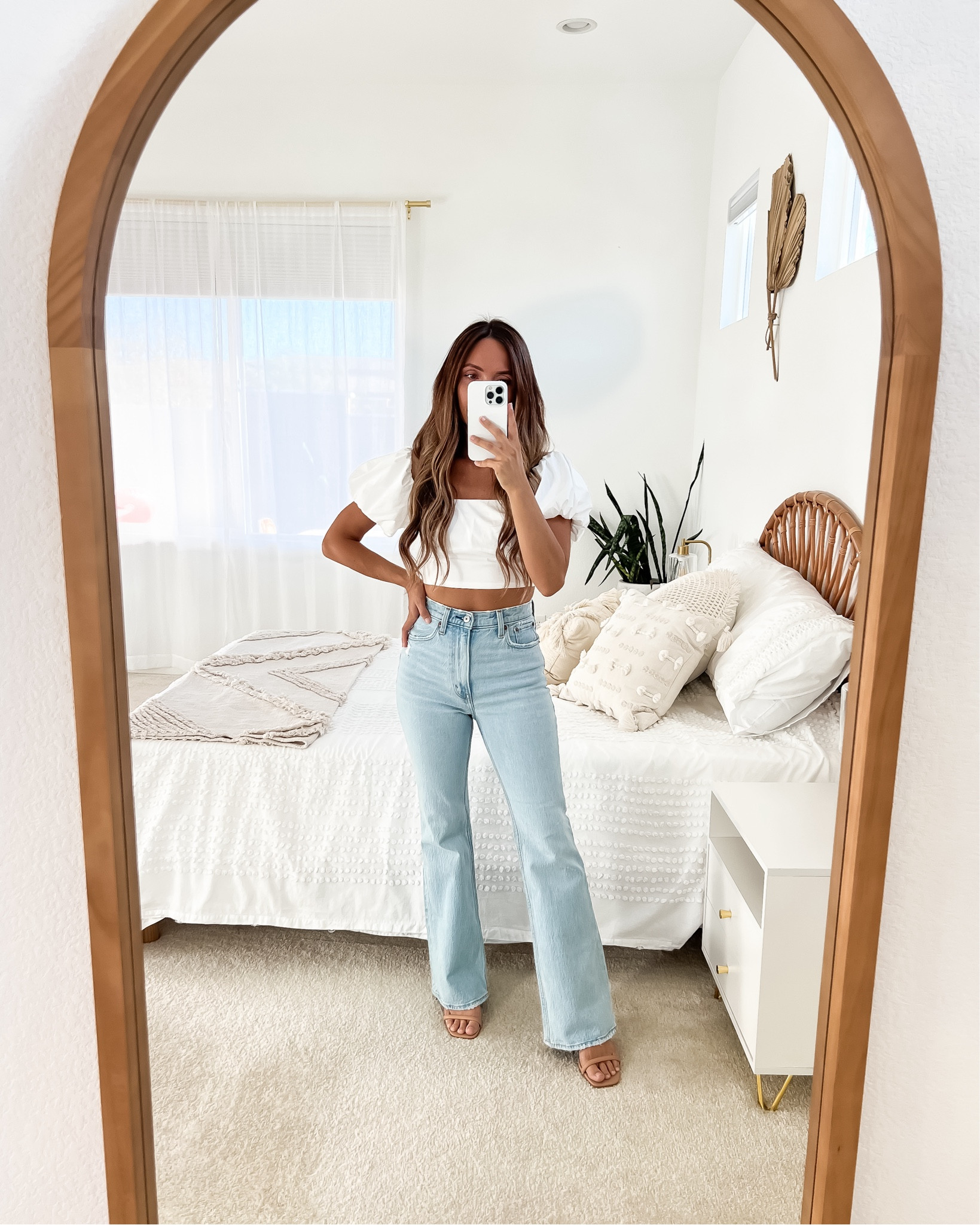 Spring outfit - love these flared jeans with this puff sleeve crop top! Linked similar tops + more of my fave Abercrombie jeans you’ll love

// spring outfits, brunch outfit, date night outfit, casual outfit, spring trends, spring fashion trends, block heels sandals,  shoe trends, spring jeans, spring denim, spring shoes, Abercrombie denim, pants, skinny jeans, straight leg denim, high rise denim, high rise jeans, mom jeans, flared jeans, flared denim, wide leg jeans, wide leg denim, relaxed pants, relaxed denim, relaxed jeans, leggings, ankle jeans, ankle denim, neutral outfit, neutral fashion, neutral style, Nicole Neissany, Neutrally Nicole, neutrallynicole.com (4.16)

#LTKsalealert #LTKfindsunder100 #LTKfindsunder50 #LTKstyletip