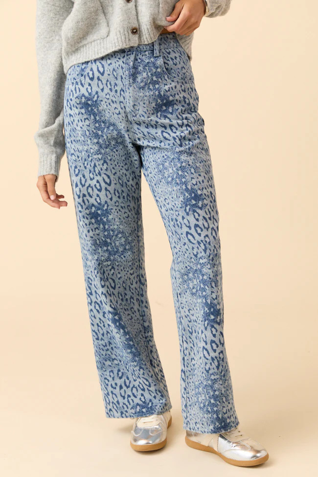 Scarlett Leopard Print Jeans | Pink Lily