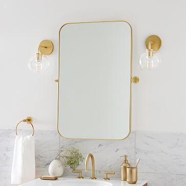 Metal Frame Pivot Wall Mirror - Rectangle | West Elm (US)