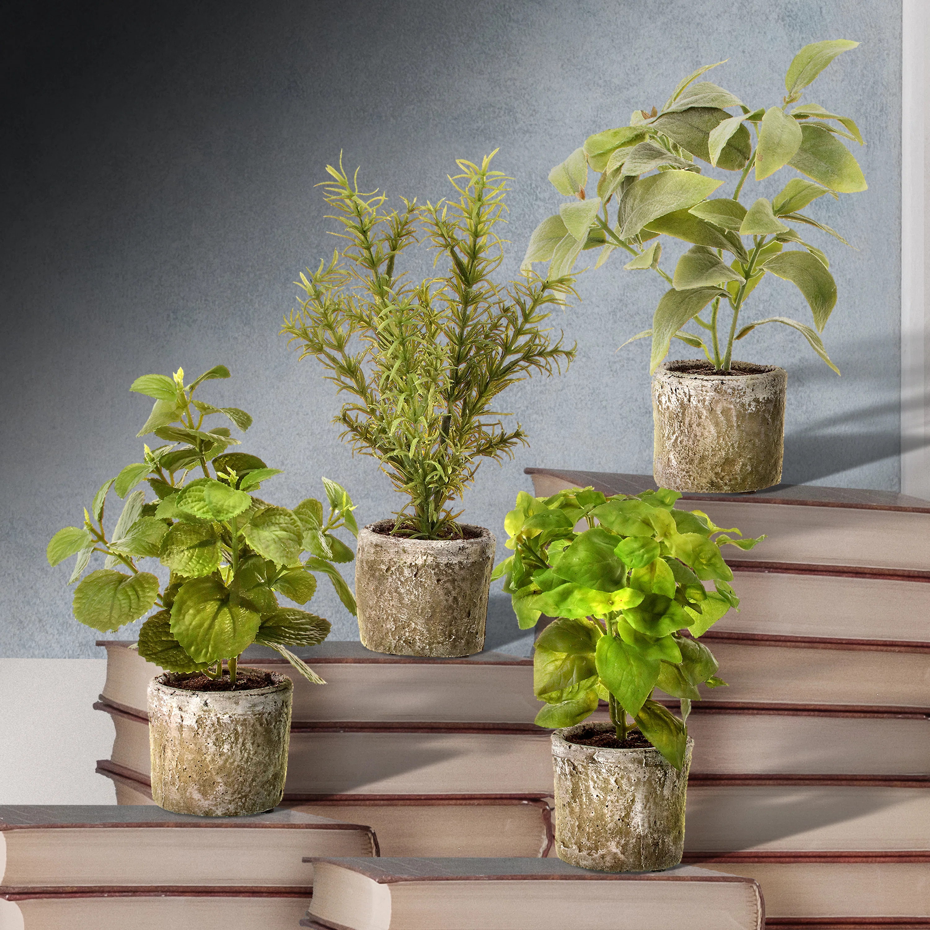 9'' Faux Herbs Plant in Ceramic Pot | Wayfair North America