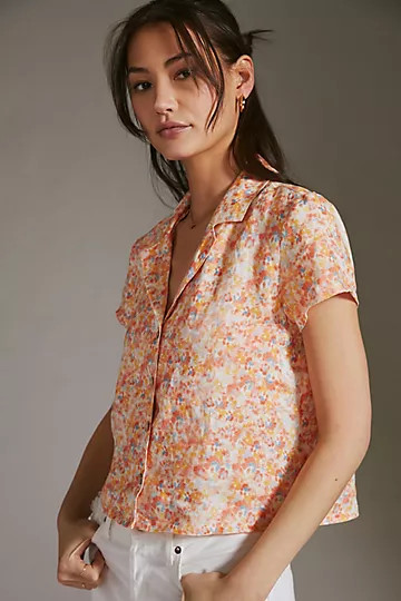 Cloth & Stone Boxy Linen Surf Shirt | Anthropologie (US)