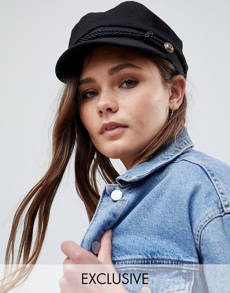 My Accessories Baker Boy in Black | ASOS UK