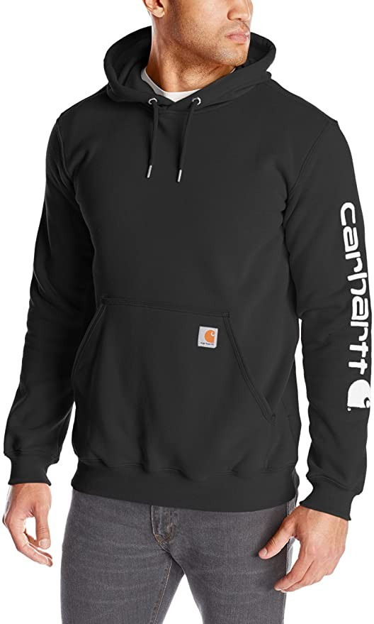 Carhartt Men's Midweight Sleeve Logo Hooded Sweatshirt (Regular and Big & Tall Sizes) | Amazon (US)