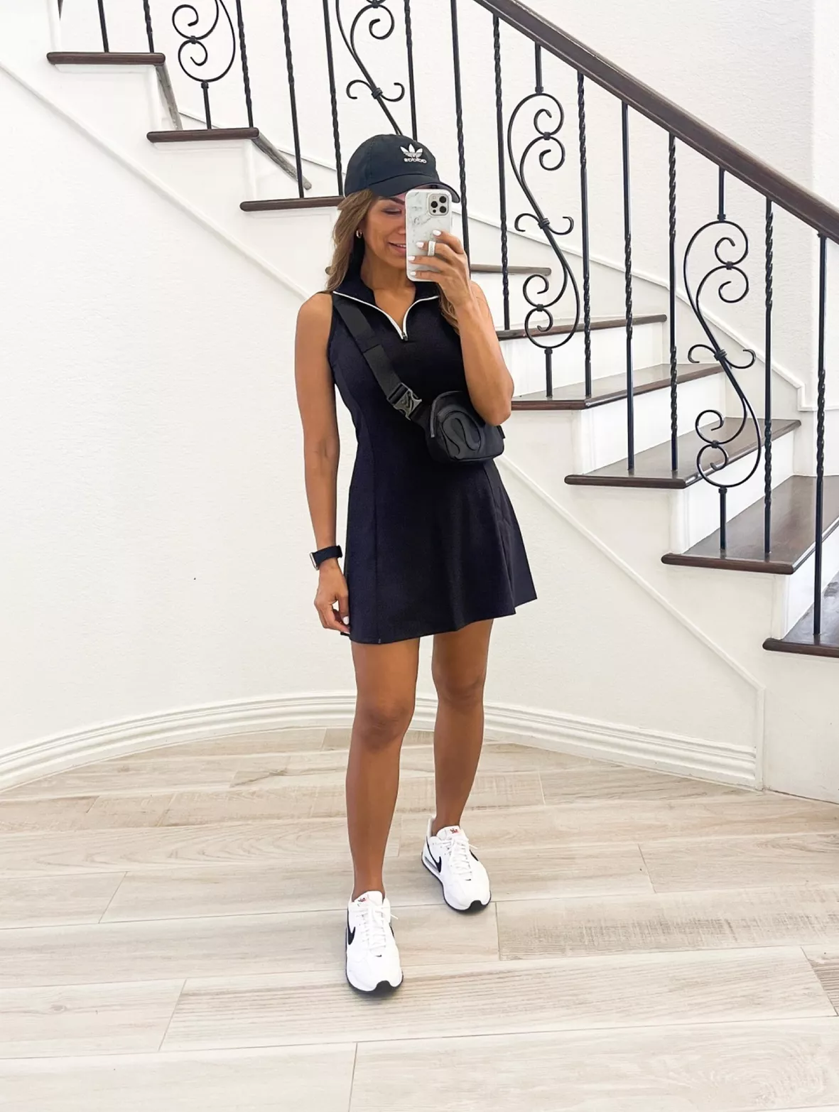  Womens Tennis Dress, Athletic Dress with Shorts Underneath &  Built-in Bra Workout Golf Dresses with Adjustable Straps Black XS :  Clothing, Shoes & Jewelry