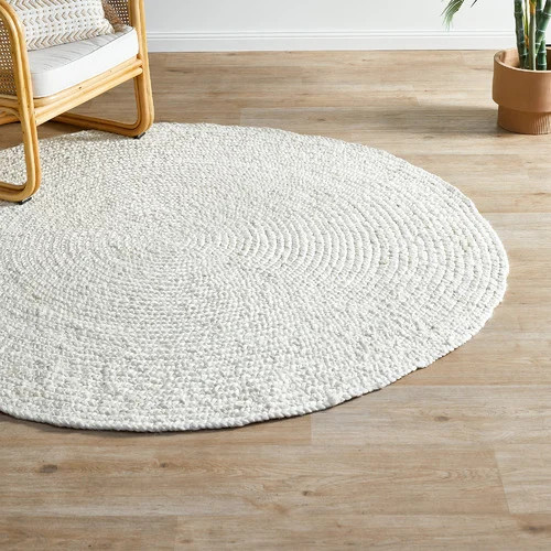 Temple & Webster Bleached Premium Braided Jute Rug | Temple & Webster AU
