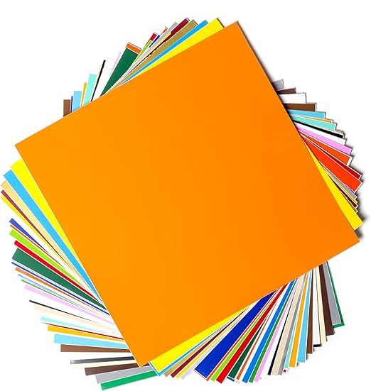 Permanent Adhesive Backed Vinyl Sheets by EZ Craft USA - 12" x 12" - 40 Sheets Assorted Colors Wo... | Amazon (US)